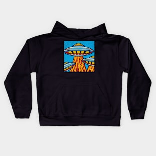 Abstract retro futuristic illustration Kids Hoodie